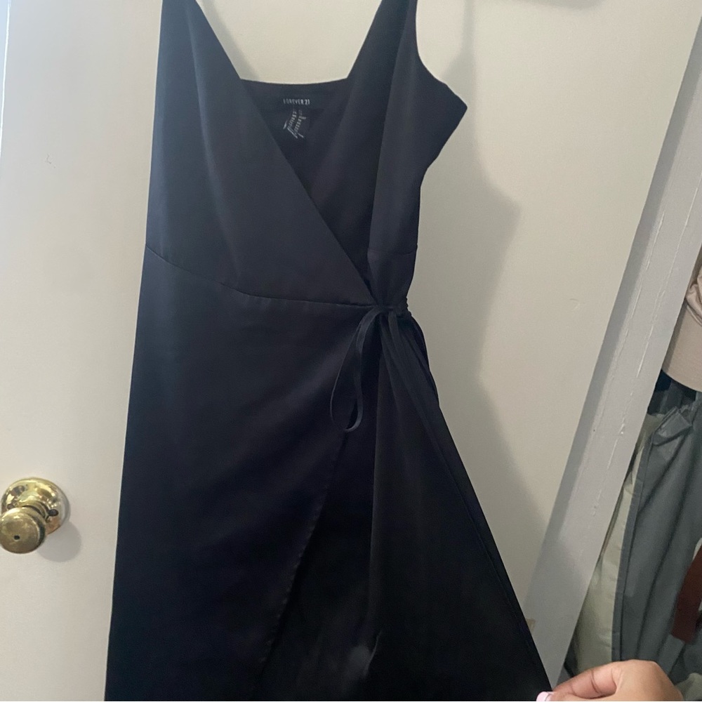Satin black dress